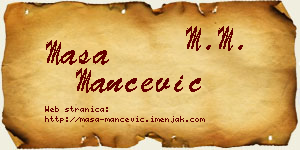 Maša Mančević vizit kartica